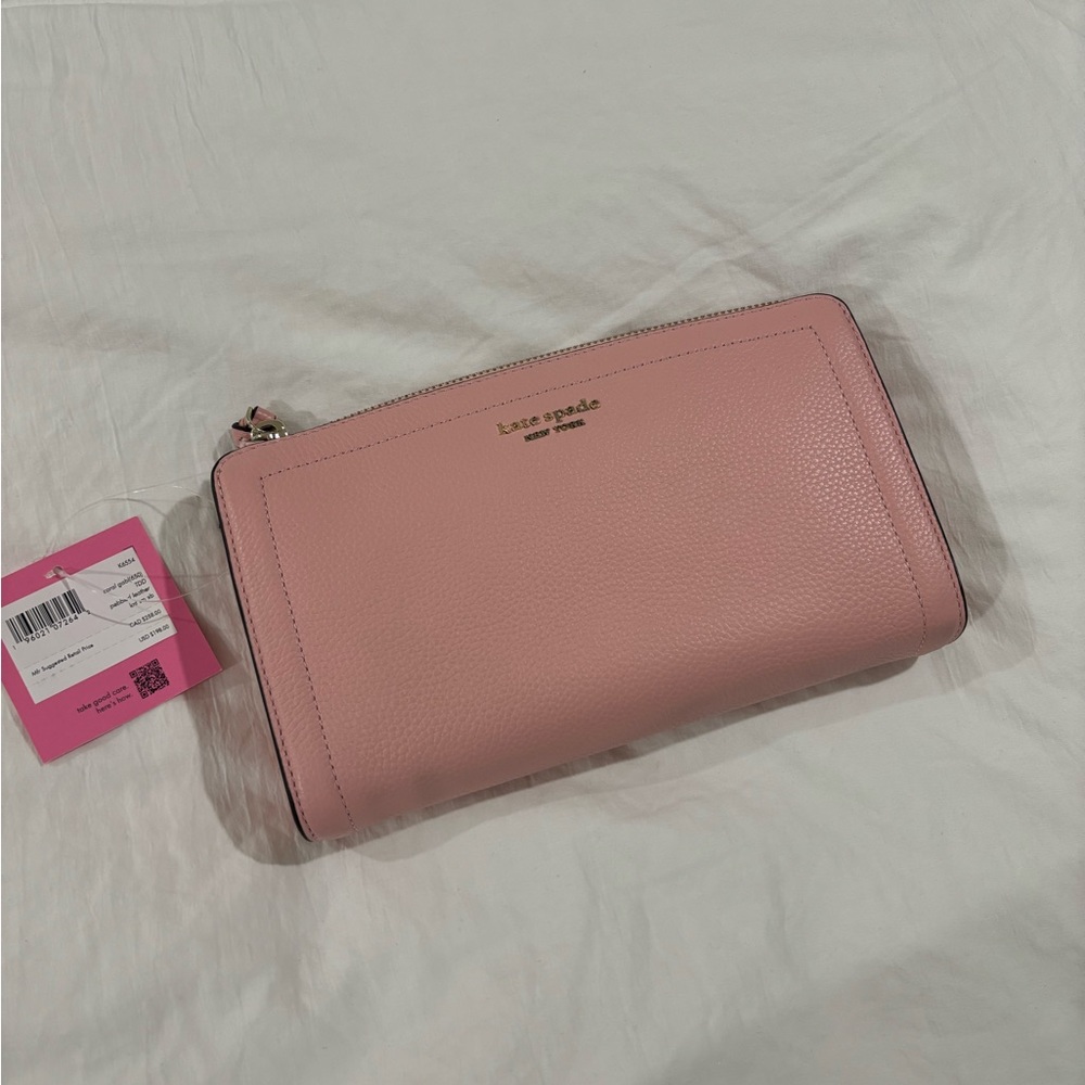 Kate Spade Pink Leather Clutch/Crossbody NWT